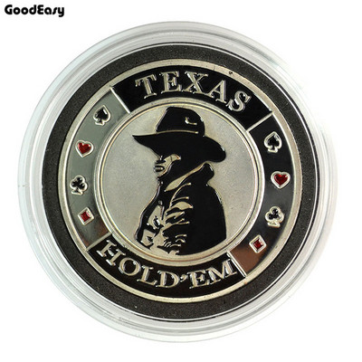 Štitnik za poker kartice Metalni žeton novčić s plastičnim poklopcem Texas Poker Chip Set Poker vruće kvalitete LAS VEGAS Igra gumba