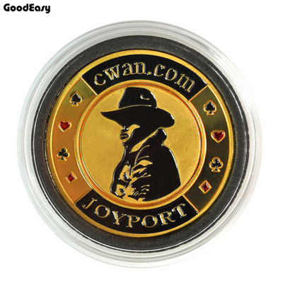 Štitnik za poker kartice Metalni žeton novčić s plastičnim poklopcem Texas Poker Chip Set Poker vruće kvalitete LAS VEGAS Igra gumba