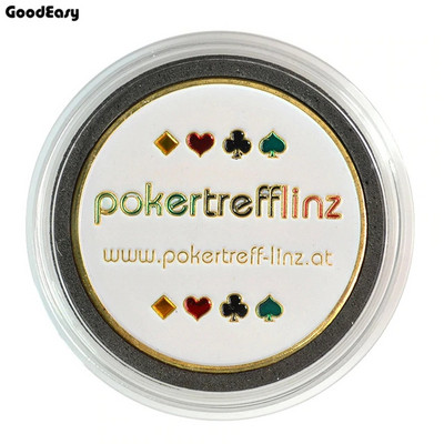 Štitnik za poker kartice Metalni žeton novčić s plastičnim poklopcem Texas Poker Chip Set Poker vruće kvalitete LAS VEGAS Igra gumba