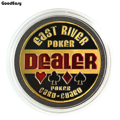 Štitnik za poker kartice Metalni žeton novčić s plastičnim poklopcem Texas Poker Chip Set Poker vruće kvalitete LAS VEGAS Igra gumba