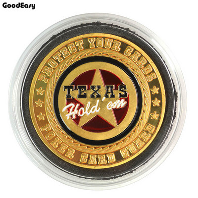 Štitnik za poker kartice Metalni žeton novčić s plastičnim poklopcem Texas Poker Chip Set Poker vruće kvalitete LAS VEGAS Igra gumba