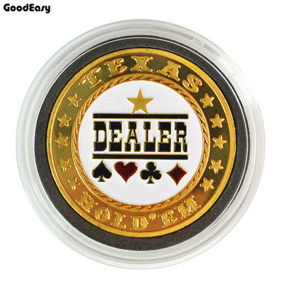 Štitnik za poker kartice Metalni žeton novčić s plastičnim poklopcem Texas Poker Chip Set Poker vruće kvalitete LAS VEGAS Igra gumba