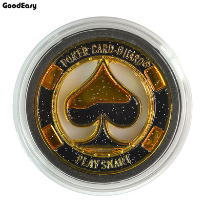 Štitnik za poker kartice Metalni žeton novčić s plastičnim poklopcem Texas Poker Chip Set Poker vruće kvalitete LAS VEGAS Igra gumba