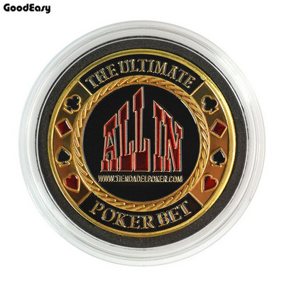 Štitnik za poker kartice Metalni žeton novčić s plastičnim poklopcem Texas Poker Chip Set Poker vruće kvalitete LAS VEGAS Igra gumba