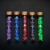 Läbipaistev mitmetahuline D&D COC täringukomplekt 7 tk / komplekt RPG fantaasiajooki kolb | DND Dungeonsi ja Dragonsi täringukomplekt lauamängude jaoks