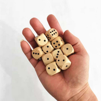 10 бр. 20 мм дървени кубчета със зарове, кръгли ъгли, 6-странни барове, клубно парти, игра, аксесоари за настолни игри