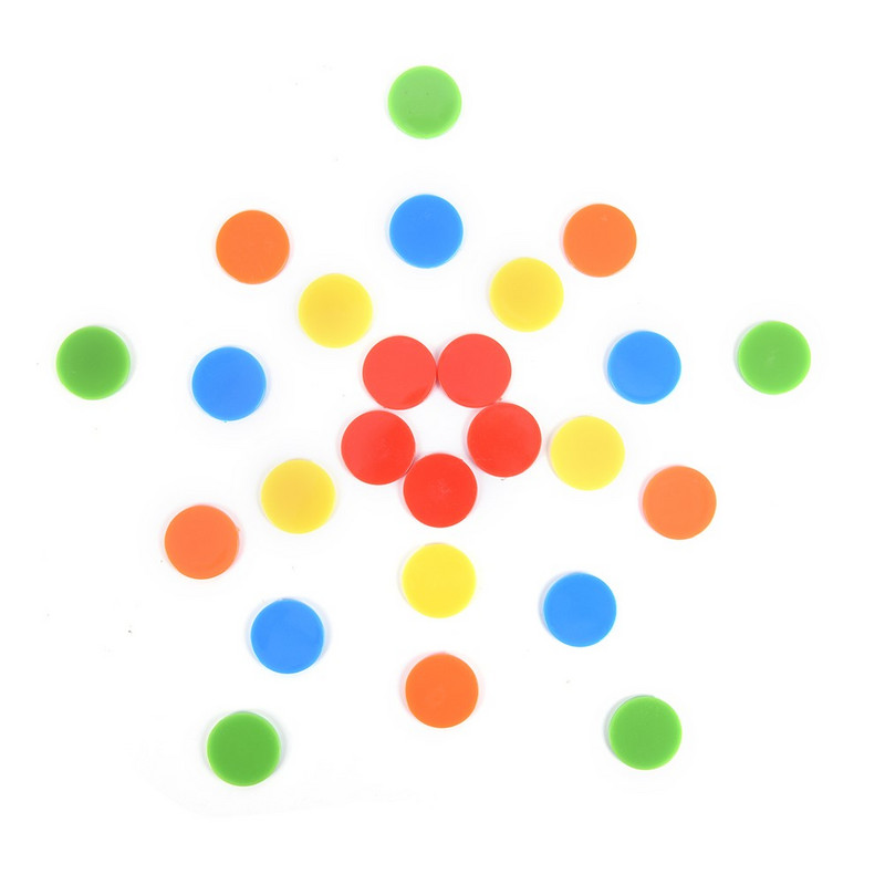 100 DB 24 mm-es műanyag póker zseton kaszinó bingó jelölő token móka családi klub játék Kreatív ajándék kellékek