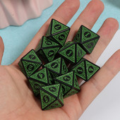 10 tk mitmetahulised akrüültäringud D8 nikerdatud mustriga digitaalsed õnnelikud DND täringud peol ennustamiseks lauamängudeks MTG RPG