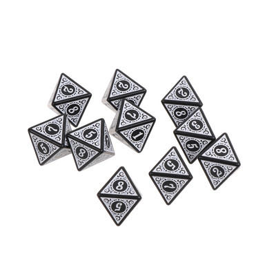 10 tk mitmetahulised akrüültäringud D8 nikerdatud mustriga digitaalsed õnnelikud DND täringud peol ennustamiseks lauamängudeks MTG RPG