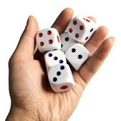 6 tk/komplekt 25 mm ümardatud suur täring, mis sobib Old Mani mahjongi mängutäringutele