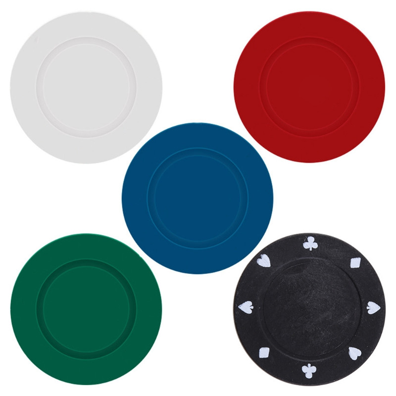 20 τμχ ABS Poker Chips Casino Baccarat Black Jack Chip Κέρματα Κάρτες πόκερ Παιχνίδι Mahjong Dice Chips Χωρίς ονομαστική αξία Κενό Chip