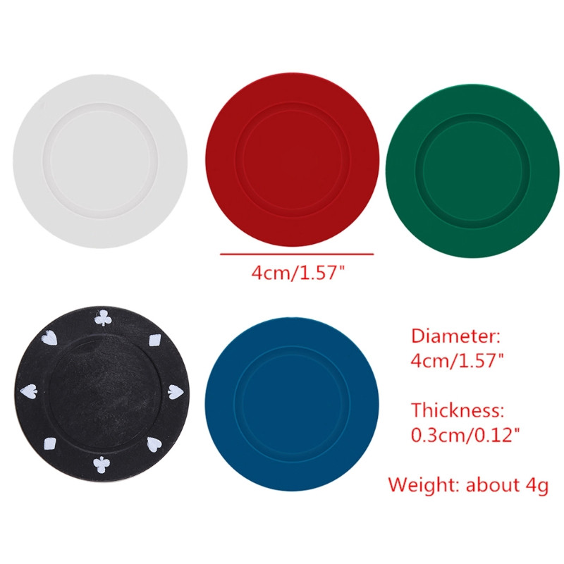 20 τμχ ABS Poker Chips Casino Baccarat Black Jack Chip Κέρματα Κάρτες πόκερ Παιχνίδι Mahjong Dice Chips Χωρίς ονομαστική αξία Κενό Chip