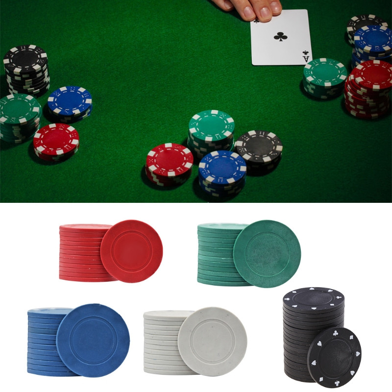 20 τμχ ABS Poker Chips Casino Baccarat Black Jack Chip Κέρματα Κάρτες πόκερ Παιχνίδι Mahjong Dice Chips Χωρίς ονομαστική αξία Κενό Chip