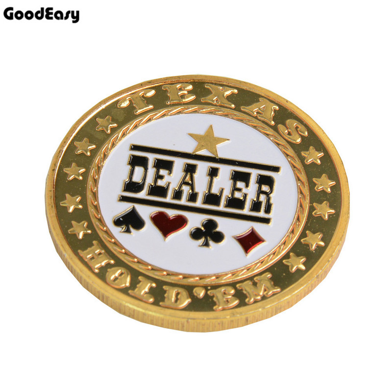 Hot Sale Poker Card Guard Protector Metallist märgimünt plastikkattega Texas pokkeri žetoonide komplekt pokkeri diileri nuppude kollektsioon