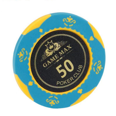 5 PC Caribbean Crown Clay Chips Teksasas pokera žetonu monētām veltīti kazino kluba spēļu piederumi