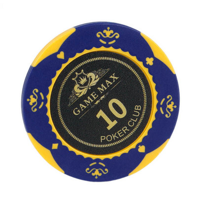 5 PC Caribbean Crown Clay Chips Teksasas pokera žetonu monētām veltīti kazino kluba spēļu piederumi