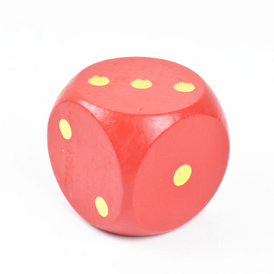 1 tk puidust täringud Kuuepoolsed puidust maalitud hiiglaslikud kognitiivsed rekvisiidid laste abistamiseks 5 värvivalikut Külje pikkus on 5 cm