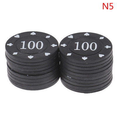 20gab pokera žetonu plastmasas apaļie plastmasas žetoni Kazino pokera kāršu spēles Baccarat žetoni