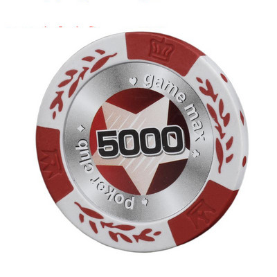 5 gab/partija Māla žetoni Pentagram Texas Poker Texas Casino Poker Baccarat Upscale pokera žetonu komplekts Piederumi Šaha galdiņa veids