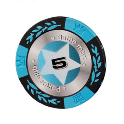 5 gab/partija Māla žetoni Pentagram Texas Poker Texas Casino Poker Baccarat Upscale pokera žetonu komplekts Piederumi Šaha galdiņa veids