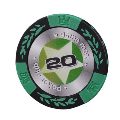 5 gab/partija Māla žetoni Pentagram Texas Poker Texas Casino Poker Baccarat Upscale pokera žetonu komplekts Piederumi Šaha galdiņa veids