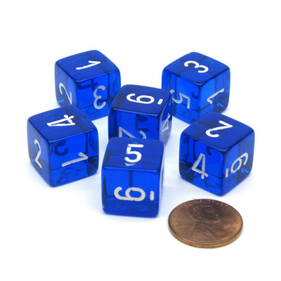 10 tk/komplekt Uued 16 mm selged 6-poolsed digitaalsed rekvisiidid, 1-6 läbipaistvad D6 täringud