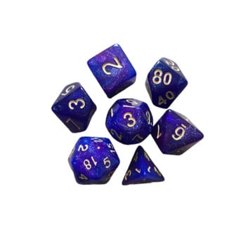 7 τμχ/σετ Επιτραπέζιο παιχνίδι Polyhedral Dice Πολύχρωμο Polyhedral Game Dice For Dungeons And Dragons DND RPG MTG 4 6 8 10 12 20 D4-D20