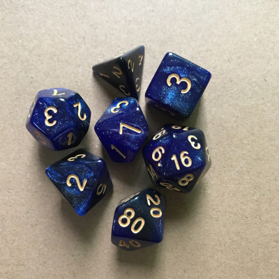 7tk/komplekt Lauamäng Mitmevärviline mitmetahuline mitmetahuline mängutäring Dungeons`ile ja draakonile DND RPG MTG 4 6 8 10 12 20 D4-D20