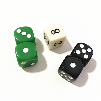 5 tk/komplekt Kvaliteetne uus akrüülist 16 mm punn + mitu täringut backgammoni lauamängude täringule