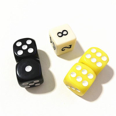 5 tk/komplekt Kvaliteetne uus akrüülist 16 mm punn + mitu täringut backgammoni lauamängude täringule