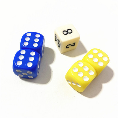 5 tk/komplekt Kvaliteetne uus akrüülist 16 mm punn + mitu täringut backgammoni lauamängude täringule