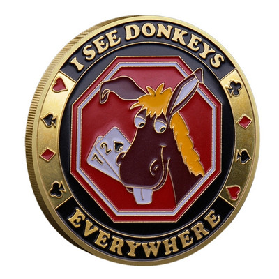 Mikroshēmas Monētas Metāla aizsargs Monētas Kolekcionējamas Suvenīri Čipa Kazino Čipu tirgotāja Žetoni Suvenīru Kolekcionējamas Dāvanas