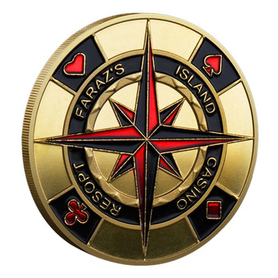 Mikroshēmas Monētas Metāla aizsargs Monētas Kolekcionējamas Suvenīri Čipa Kazino Čipu tirgotāja Žetoni Suvenīru Kolekcionējamas Dāvanas