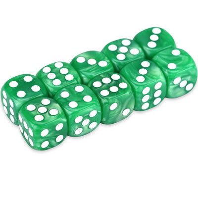 10 D6 täringukomplekt 16 mm ümara nurgaga/ruudukujuline matriit Shadowrun Championsi RPG jaoks – Vortex, kahevärviline