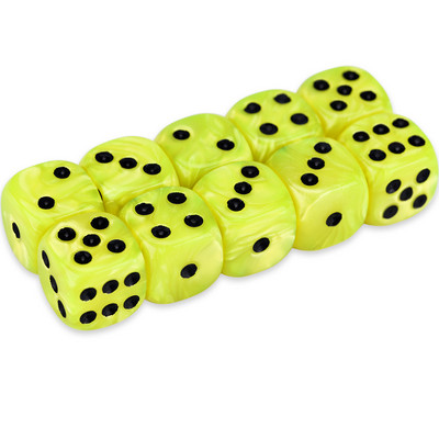 10 D6 täringukomplekt 16 mm ümara nurgaga/ruudukujuline matriit Shadowrun Championsi RPG jaoks – Vortex, kahevärviline