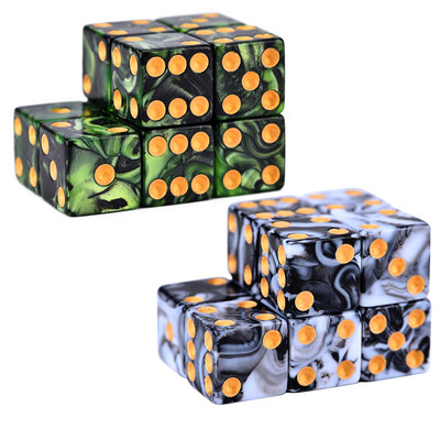 10 D6 täringukomplekt 16 mm ümara nurgaga/ruudukujuline matriit Shadowrun Championsi RPG jaoks – Vortex, kahevärviline