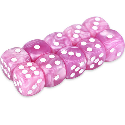 10 D6 täringukomplekt 16 mm ümara nurgaga/ruudukujuline matriit Shadowrun Championsi RPG jaoks – Vortex, kahevärviline