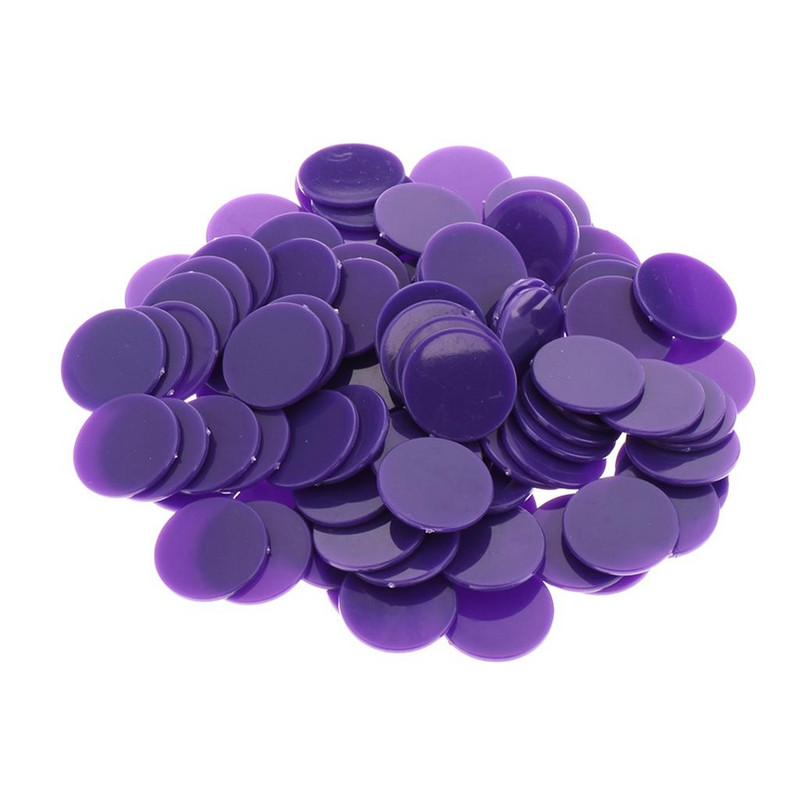 100x 25MM Chip Poker Game Board Game Chip DIY Craft jucărie pentru copii