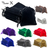 Σετ 10 4,0" x 3,15" ανθεκτικές βελούδινες τσάντες μεταφοράς με κορδόνι για συσκευασία δώρου κοσμημάτων με ζάρια