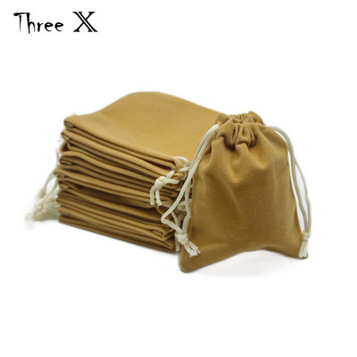 Σετ 10 4,0" x 3,15" ανθεκτικές βελούδινες τσάντες μεταφοράς με κορδόνι για συσκευασία δώρου κοσμημάτων με ζάρια