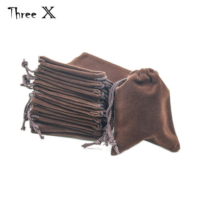 Σετ 10 4,0" x 3,15" ανθεκτικές βελούδινες τσάντες μεταφοράς με κορδόνι για συσκευασία δώρου κοσμημάτων με ζάρια