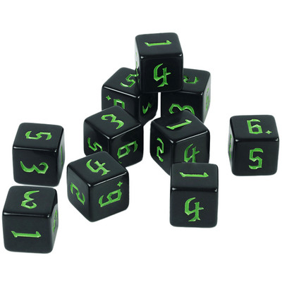 Polyhedral D6 Dice Set od 10 komada 6-stranih kockica za igre na ploči D&D RPG igranje uloga Dodaci za stol