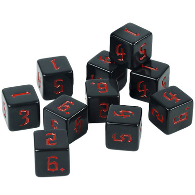 Polyhedral D6 täringukomplekt 10 tk 6-poolsed mängutäringud lauamängude jaoks D&D RPG rollimängulaua tarvikud