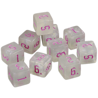 Polyhedral D6 täringukomplekt 10 tk 6-poolsed mängutäringud lauamängude jaoks D&D RPG rollimängulaua tarvikud