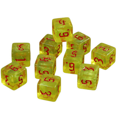 Polyhedral D6 täringukomplekt 10 tk 6-poolsed mängutäringud lauamängude jaoks D&D RPG rollimängulaua tarvikud