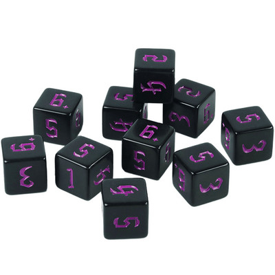 Polyhedral D6 täringukomplekt 10 tk 6-poolsed mängutäringud lauamängude jaoks D&D RPG rollimängulaua tarvikud
