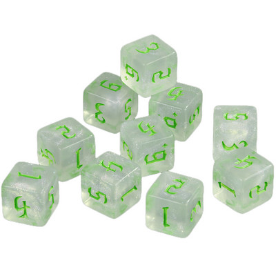 Polyhedral D6 täringukomplekt 10 tk 6-poolsed mängutäringud lauamängude jaoks D&D RPG rollimängulaua tarvikud