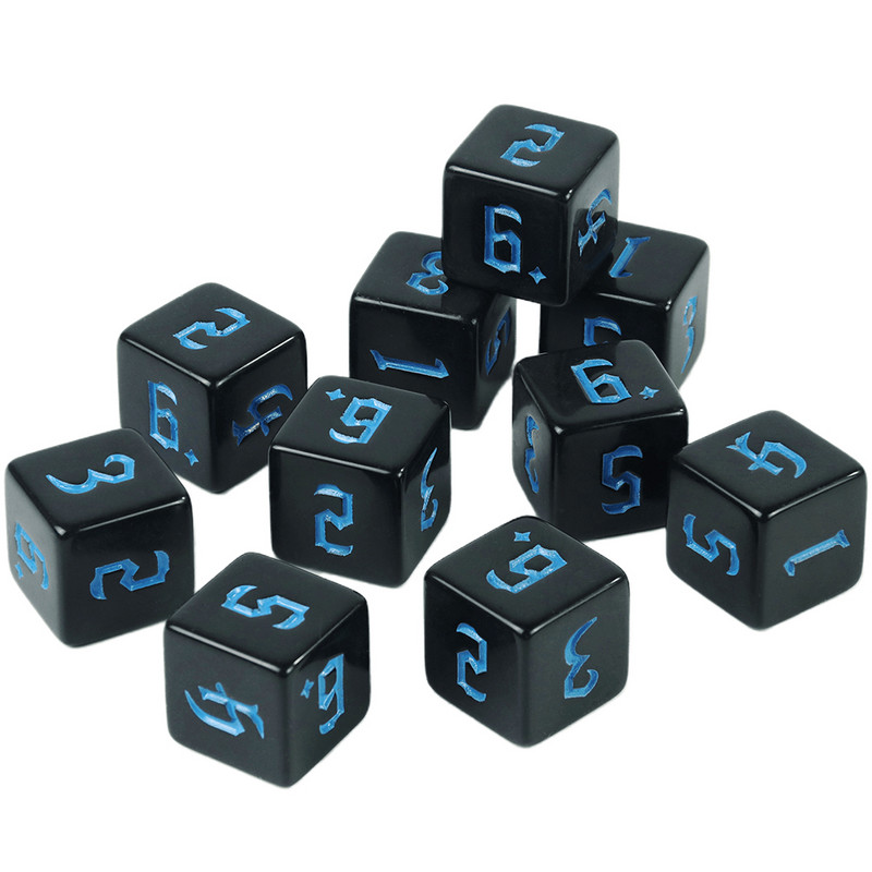 Polyhedral D6 täringukomplekt 10 tk 6-poolsed mängutäringud lauamängude jaoks D&D RPG rollimängulaua tarvikud