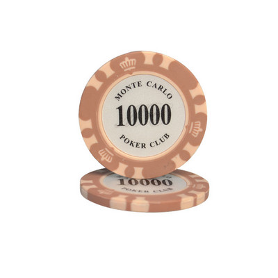 10 gab. Māla pokera žetonu komplekts Kazino Monētas Pokers 40x3,3mm Metāls Izklaide Monētas Dollar Monte Carlo Chips Poker Club Aksesuāri