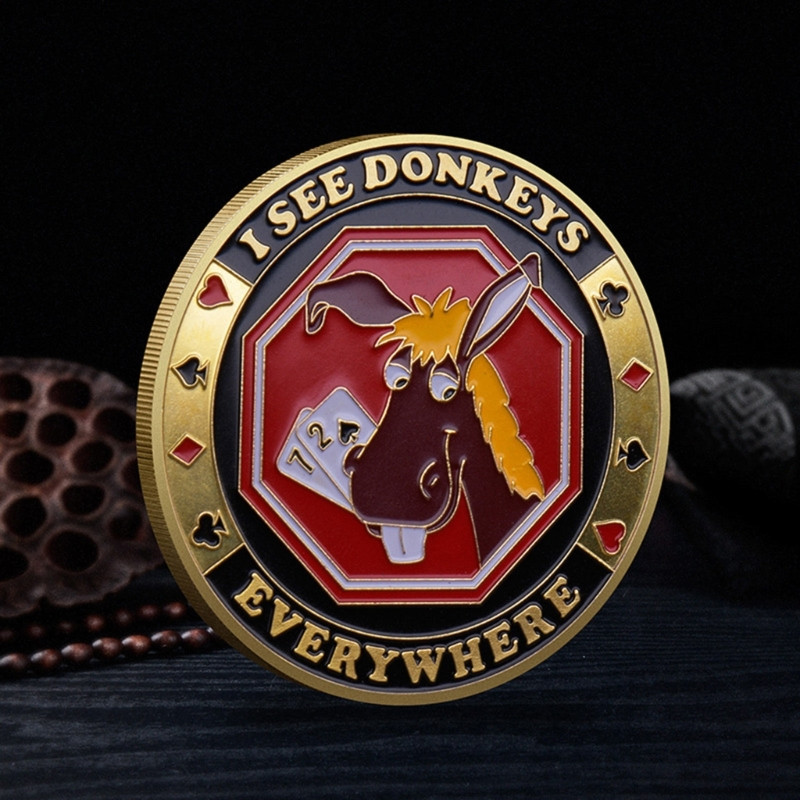 Kāršu aizsargi Monētas Kolekcionējamie Galda spēles Kāršu aizsargi Metāla mikroshēmas Monētas Aksesuāri